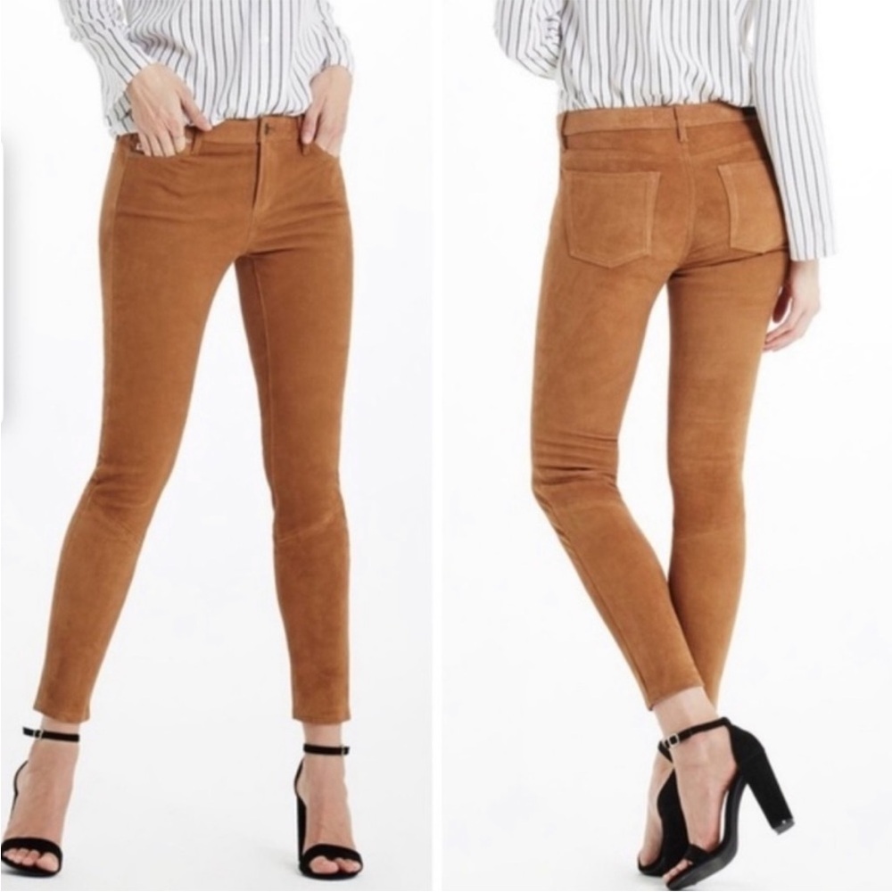 NWT Adriano Goldschmied 100% Lambskin Leather Super Skinny Legging Jeans Sz 26